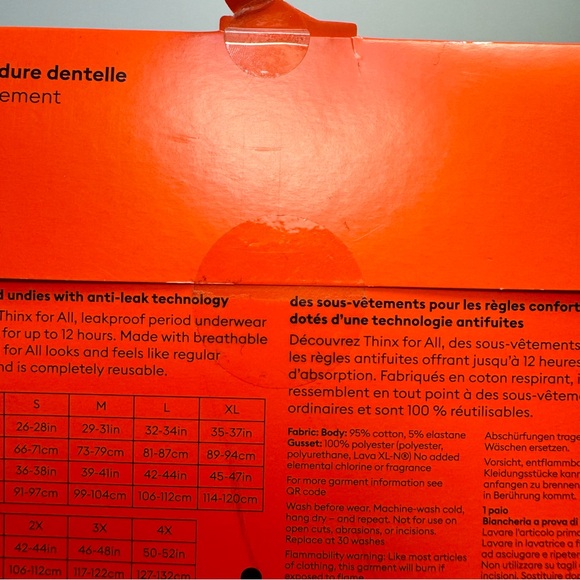 Thinx for All Leakproof Period Underwear Absorbency size 2X. Black brief - Picture 10 of 10